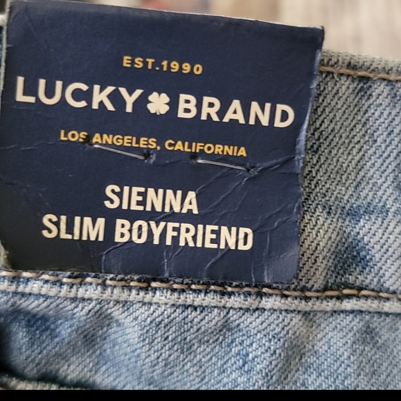 Lucky Brand Blue Sienna Embroidered Boyfriend Jeans Size 2 - Picture 7 of 8